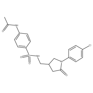 N-(4-(N-((1-(4-chlorophenyl)-5-oxopyrrolidin-3-yl)methyl)sulfamoyl)phenyl)acetamide Structure