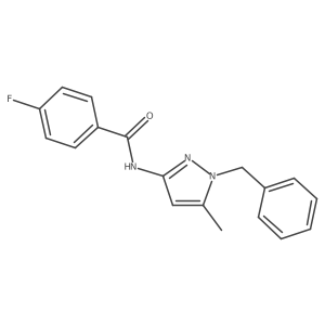 N-(1-benzyl-5-methyl-1H-pyrazol-3-yl)-4-fluorobenzamide Structure