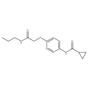 N-(6-((2-oxo-2-(propylamino)ethyl)thio)pyridazin-3-yl)cyclopropanecarboxamide Structure