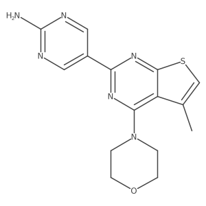 5-(5-Methyl-4-morpholin-4-ylthieno[2,3-d]pyrimidin-2-yl)pyrimidin-2-amine Structure
