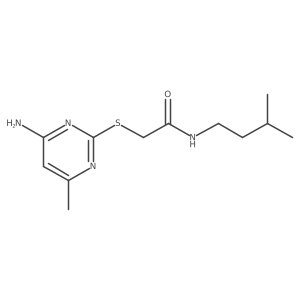 2-((4-Amino-6-methylpyrimidin-2-yl)thio)-N-isopentylacetamide Structure