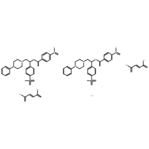 1-(4-Methylsulfonylphenyl)-2-(4-phenylpiperazino)ethyl 4-nitrobenzoate maleate hemihydrate Structure
