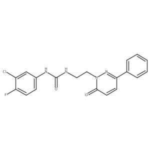 1-(3-chloro-4-fluorophenyl)-3-(2-(6-oxo-3-phenylpyridazin-1(6H)-yl)ethyl)urea Structure