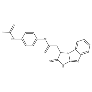 N-[4-(acetylamino)phenyl]-2-(2-oxo-2,3-dihydro-1H-imidazo[1,2-a]benzimidazol-3-yl)acetamide结构式