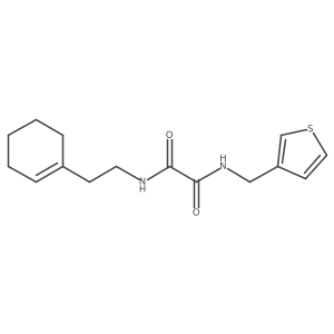 N'-[2-(cyclohex-1-en-1-yl)ethyl]-N-[(thiophen-3-yl)methyl]ethanediamide结构式