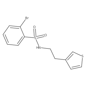 2-bromo-N-(2-(thiophen-3-yl)ethyl)benzenesulfonamide Structure