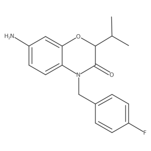 7-amino-4-[(4-fluorophenyl)methyl]-2-(propan-2-yl)-3,4-dihydro-2H-1,4-benzoxazin-3-one Structure
