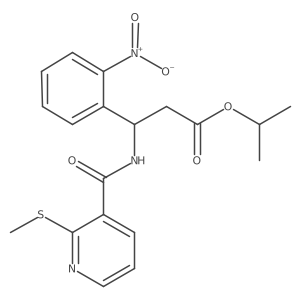 Propan-2-yl 3-{[2-(methylsulfanyl)pyridin-3-yl]formamido}-3-(2-nitrophenyl)propanoate结构式