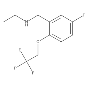 N-Ethyl-5-fluoro-2-(2,2,2-trifluoroethoxy)benzenemethanamine结构式