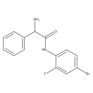 2-amino-N-(4-bromo-2-fluorophenyl)-2-phenylacetamide结构式