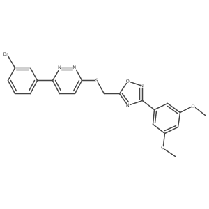 3-(3-Bromophenyl)-6-({[3-(3,5-dimethoxyphenyl)-1,2,4-oxadiazol-5-yl]methyl}thio)pyridazine Structure