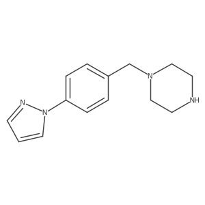 1-{[4-(1H-pyrazol-1-yl)phenyl]methyl}piperazine Structure