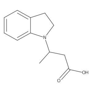 3-(2,3-dihydro-1H-indol-1-yl)butanoic acid Structure