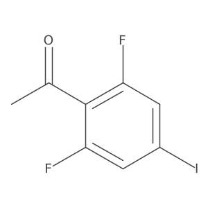 1-(2,6-Difluoro-4-iodophenyl)ethan-1-one结构式
