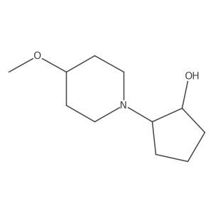 2-(4-Methoxypiperidin-1-yl)cyclopentan-1-ol Structure