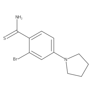 2-Bromo-4-pyrrolidin-1-ylbenzenecarbothioamide结构式