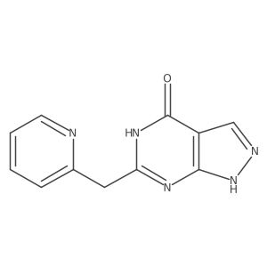 1,5-Dihydro-6-(2-pyridinylmethyl)-4H-pyrazolo[3,4-d]pyrimidin-4-one结构式