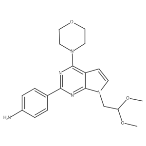 4-[7-(2,2-dimethoxyethyl)-4-morpholin-4-yl-7H-pyrrolo[2,3-d]pyrimidin-2-yl]aniline结构式