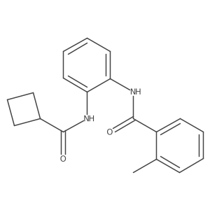 N-(2-(cyclobutanecarboxamido)phenyl)-2-methylbenzamide结构式