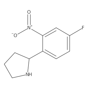 (R)-2-(4-Fluoro-2-nitrophenyl)pyrrolidine结构式