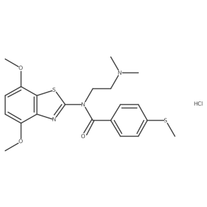 N-(4,7-dimethoxybenzo[d]thiazol-2-yl)-N-(2-(dimethylamino)ethyl)-4-(methylthio)benzamide hydrochloride结构式