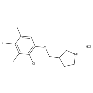 3-[(2,4-Dichloro-3,5-dimethylphenoxy)methyl]-pyrrolidine hydrochloride Structure