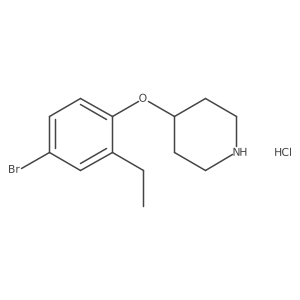 4-(4-Bromo-2-ethylphenoxy)piperidine hydrochloride结构式