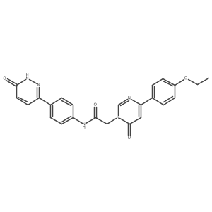 2-(4-(4-ethoxyphenyl)-6-oxopyrimidin-1(6H)-yl)-N-(4-(6-hydroxypyridazin-3-yl)phenyl)acetamide Structure