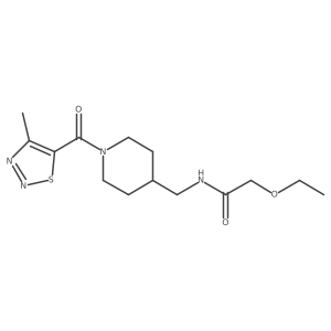 2-ethoxy-N-((1-(4-methyl-1,2,3-thiadiazole-5-carbonyl)piperidin-4-yl)methyl)acetamide Structure