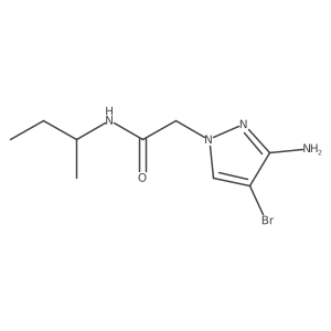 2-(3-amino-4-bromo-1H-pyrazol-1-yl)-N-(butan-2-yl)acetamide结构式