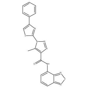 N-(benzo[c][1,2,5]thiadiazol-4-yl)-5-methyl-1-(4-phenylthiazol-2-yl)-1H-1,2,3-triazole-4-carboxamide结构式