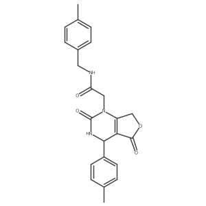 2-(2,5-dioxo-4-(p-tolyl)-3,4-dihydrofuro[3,4-d]pyrimidin-1(2H,5H,7H)-yl)-N-(4-methylbenzyl)acetamide结构式