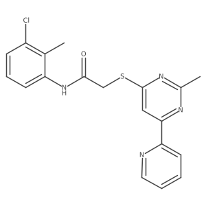 N-(3-chloro-2-methylphenyl)-2-{[2-methyl-6-(pyridin-2-yl)pyrimidin-4-yl]sulfanyl}acetamide Structure