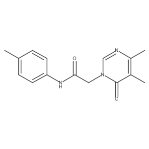 2-[4,5-dimethyl-6-oxo-1(6H)-pyrimidinyl]-N~1~-(4-methylphenyl)acetamide结构式