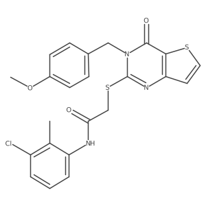 N-(3-chloro-2-methylphenyl)-2-{[3-(4-methoxybenzyl)-4-oxo-3,4-dihydrothieno[3,2-d]pyrimidin-2-yl]sulfanyl}acetamide Structure