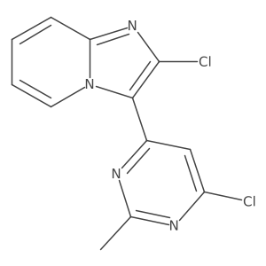 2-Chloro-3-(6-chloro-2-methylpyrimidin-4-yl)imidazo[1,2-a]pyridine Structure