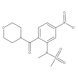 N-Methyl-N-(2-(morpholine-4-carbonyl)-5-nitrophenyl)methanesulfonamide结构式