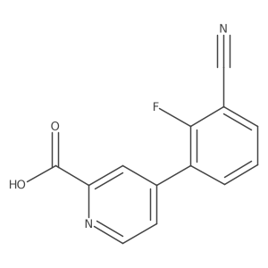 4-(3-Cyano-2-fluorophenyl)picolinic acid结构式