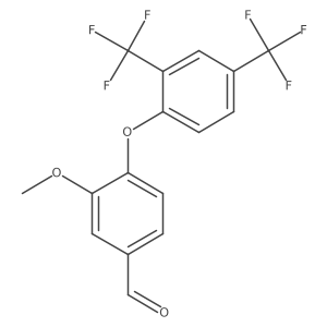 4-[2,4-Bis(trifluoromethyl)phenoxy]-3-methoxybenzaldehyde结构式