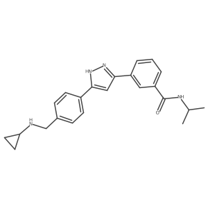 3-[5-(4-cyclopropylaminomethylphenyl)-1H-pyrazol-3-yl]-N-isopropylbenzamide结构式