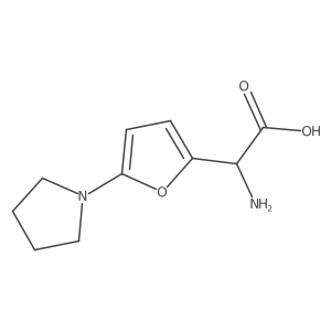 2-Amino-2-(5-(pyrrolidin-1-yl)furan-2-yl)acetic acid结构式