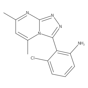 3-Chloro-2-{5,7-dimethyl-[1,2,4]triazolo[4,3-a]pyrimidin-3-yl}aniline结构式