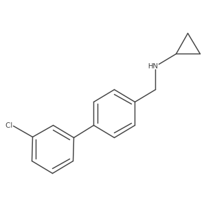 N-{[4-(3-chlorophenyl)phenyl]methyl}cyclopropanamine Structure