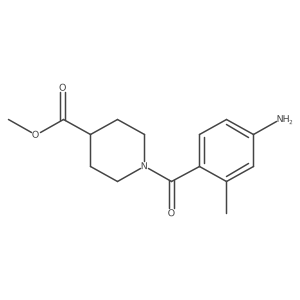 Methyl 1-(4-amino-2-methylbenzoyl)piperidine-4-carboxylate结构式