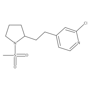 2-Chloro-4-(2-(1-(methylsulfonyl)pyrrolidin-2-yl)ethyl)pyridine Structure