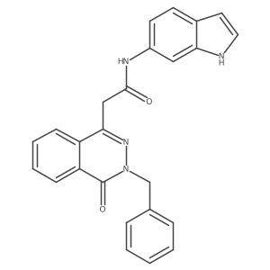 2-(3-benzyl-4-oxo-3,4-dihydrophthalazin-1-yl)-N-(1H-indol-6-yl)acetamide结构式
