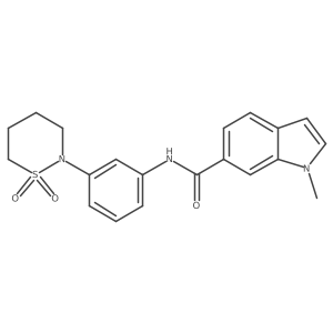 N-[3-(1,1-dioxido-1,2-thiazinan-2-yl)phenyl]-1-methyl-1H-indole-6-carboxamide Structure
