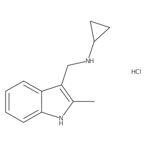 N-((2-Methyl-1H-indol-3-yl)methyl)cyclopropanamine hydrochloride Structure