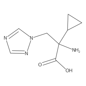 2-amino-2-cyclopropyl-3-(1H-1,2,4-triazol-1-yl)propanoic acid结构式