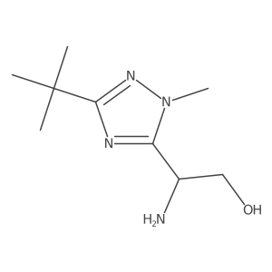 2-amino-2-(3-tert-butyl-1-methyl-1H-1,2,4-triazol-5-yl)ethan-1-ol结构式